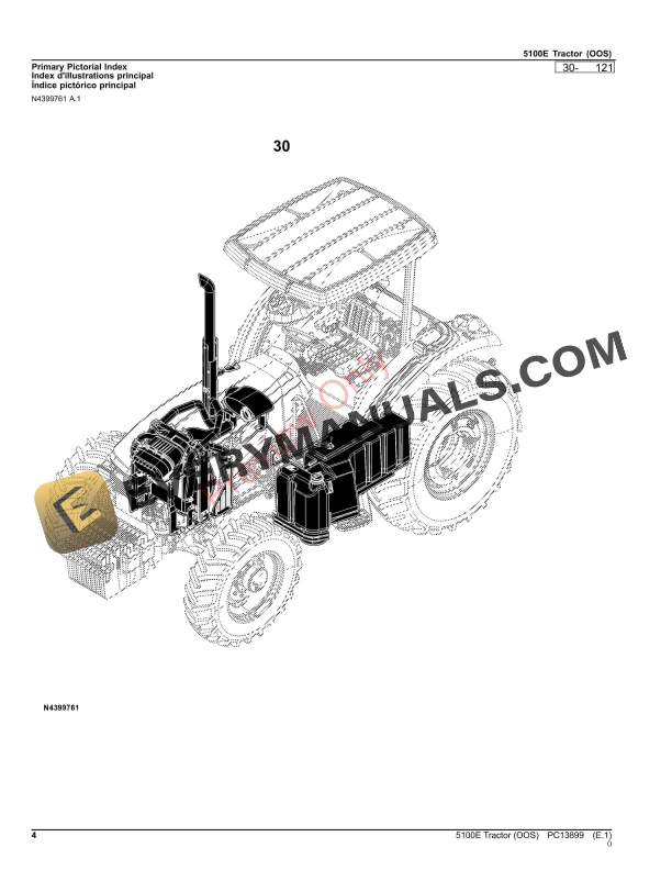 John Deere 5100E Tractor (OOS) Parts Catalog PC13899 07NOV23-4