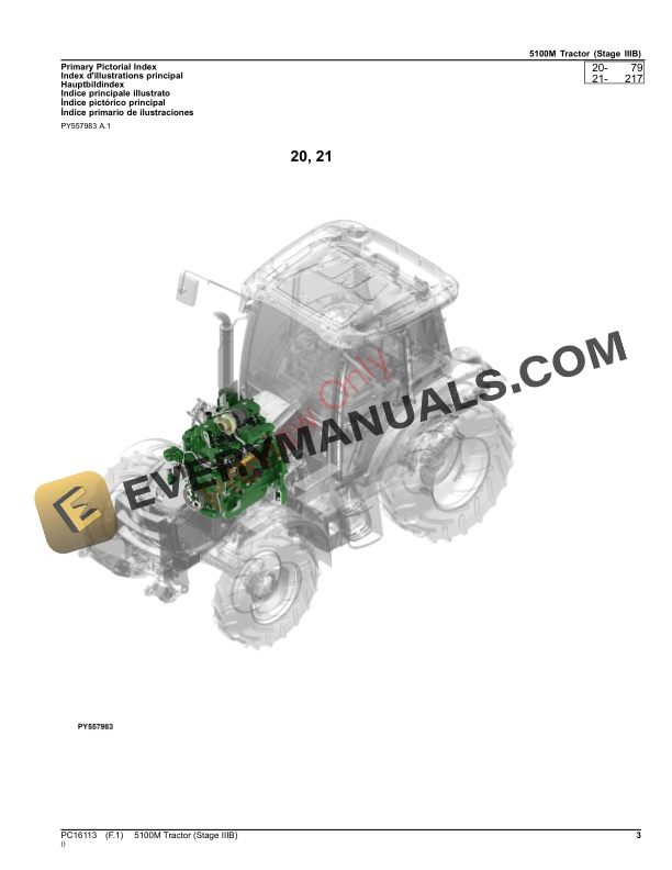 John Deere 5100M Tractor (Stage IIIB) Parts Catalog PC16113 09OCT23-3