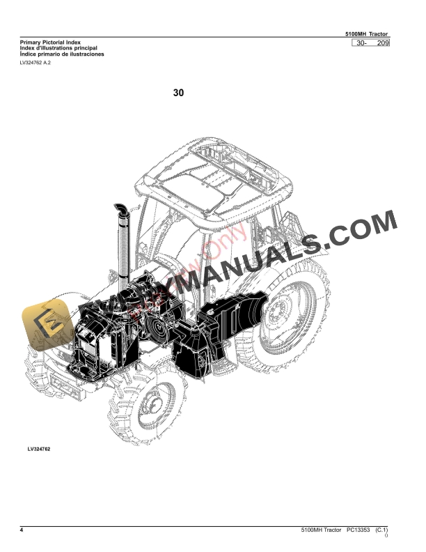 John Deere 5100MH Tractor Parts Catalog PC13353 25APR23-4