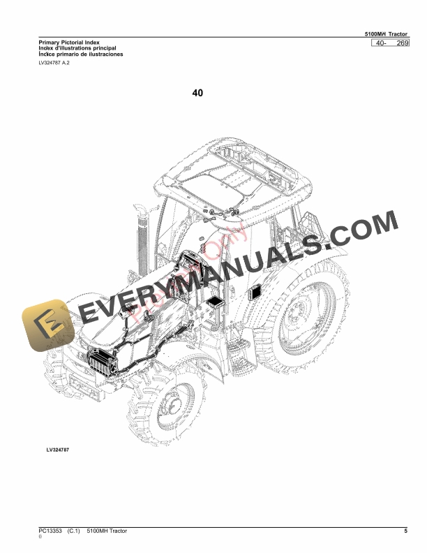 John Deere 5100MH Tractor Parts Catalog PC13353 25APR23-5