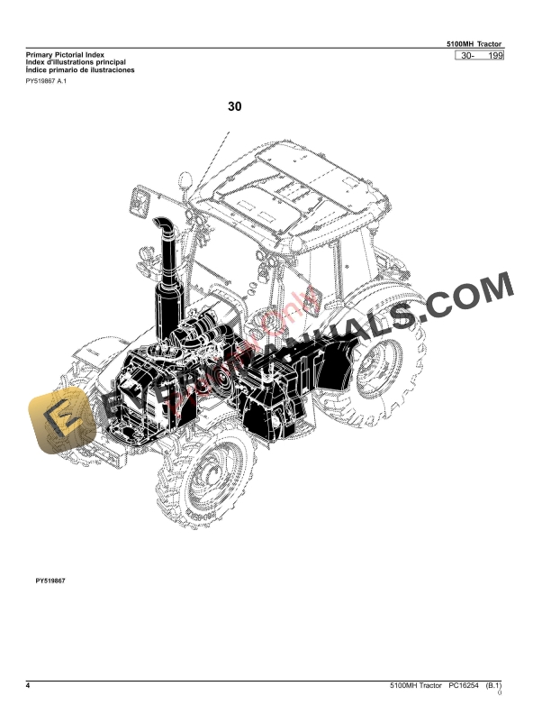 John Deere 5100MH Tractor Parts Catalog PC16254 15SEP21-4
