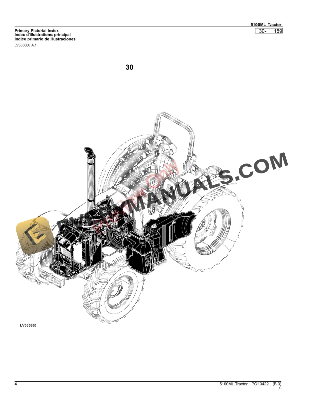 John Deere 5100ML Tractor Parts Catalog PC13422 15OCT23-4