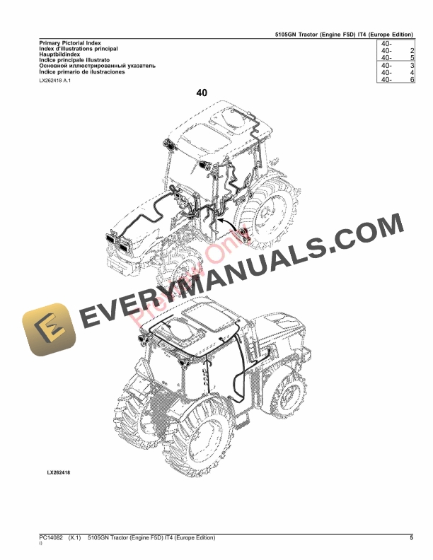 John Deere 5105GN Tractor (Engine F5D) IT4 Parts Catalog PC14082 21NOV23-5