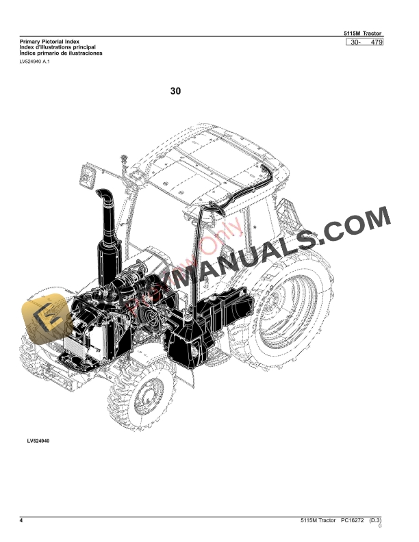 John Deere 5115M Tractor Parts Catalog PC16272 15OCT23-4