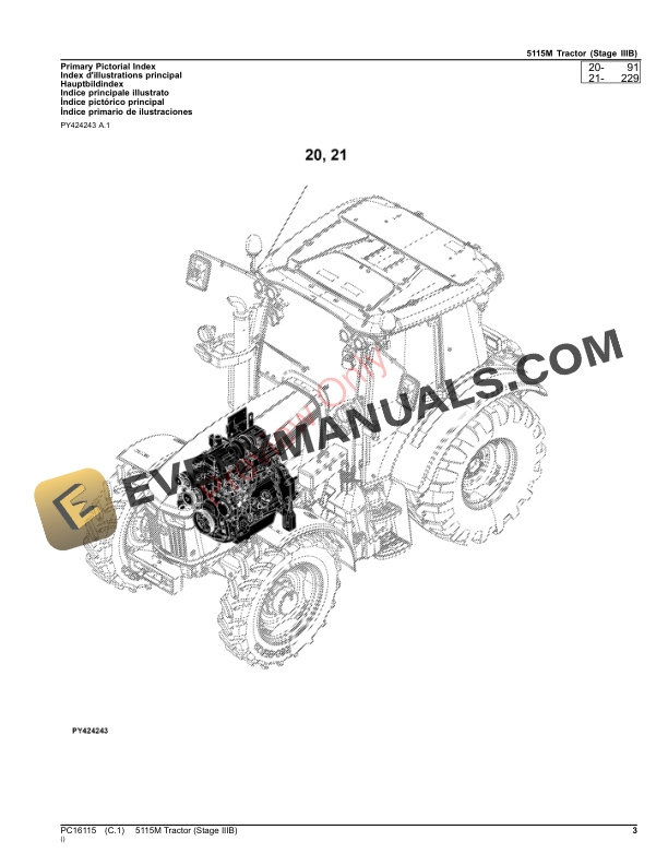 John Deere 5115M Tractor (Stage IIIB) Parts Catalog PC16115 15OCT23-3