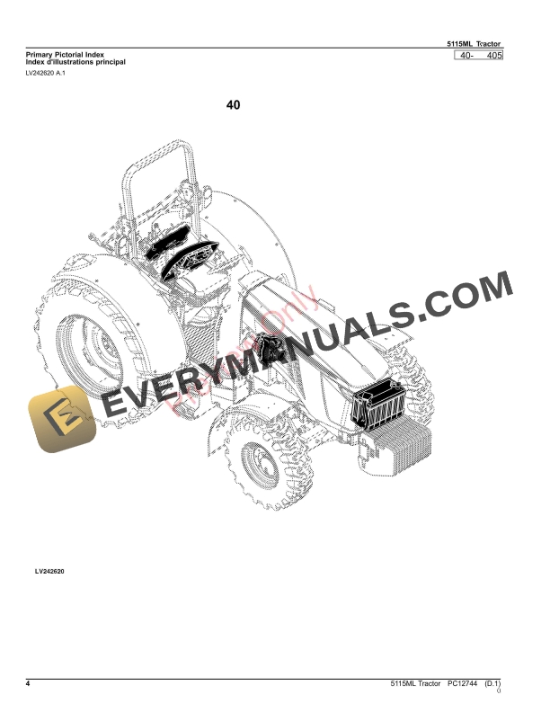 John Deere 5115ML Tractor Parts Catalog PC12744 16NOV23-4