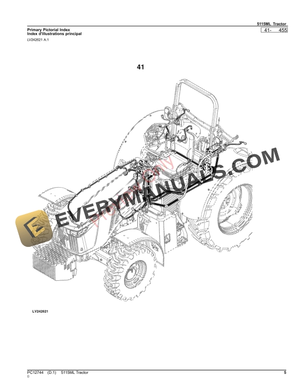 John Deere 5115ML Tractor Parts Catalog PC12744 16NOV23-5