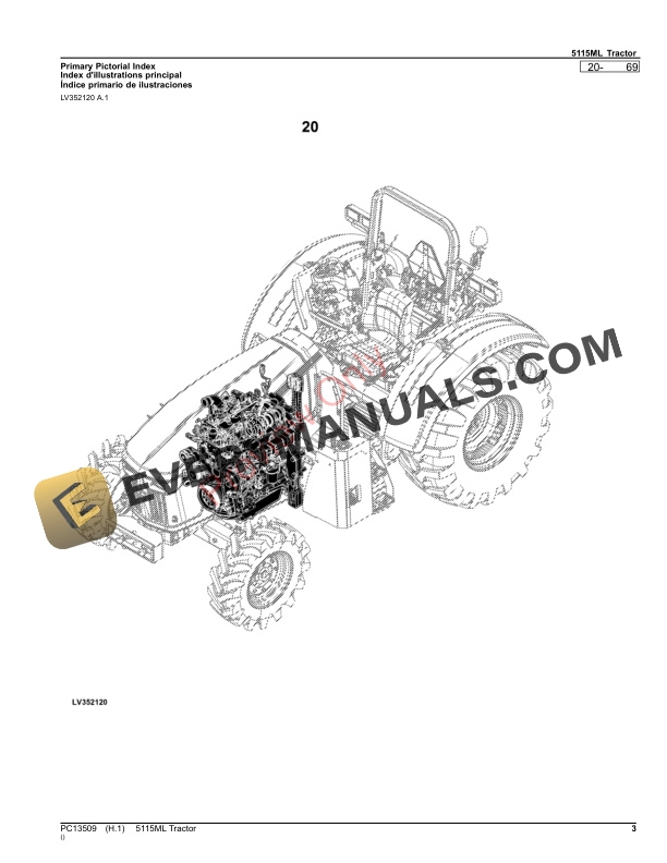 John Deere 5115ML Tractor Parts Catalog PC13509 22OCT23-3