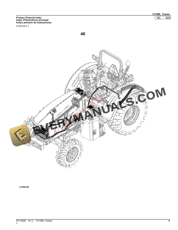 John Deere 5115ML Tractor Parts Catalog PC13509 22OCT23-5