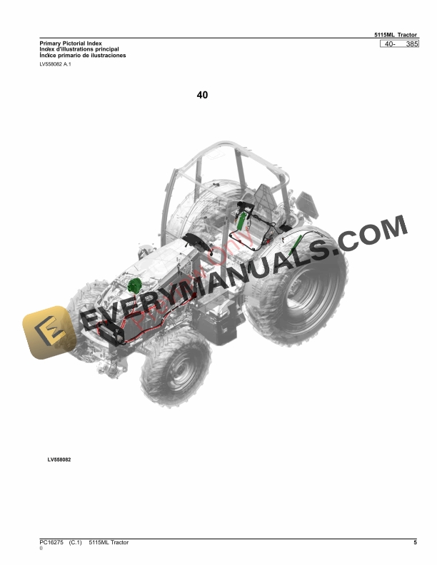 John Deere 5115ML Tractor Parts Catalog PC16275 14NOV23-5