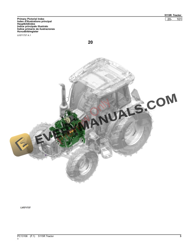 John Deere 5115R Tractor Parts Catalog PC13106 12NOV23 4 John Deere 5115R Tractor Parts Catalog PC13106 12NOV23-3