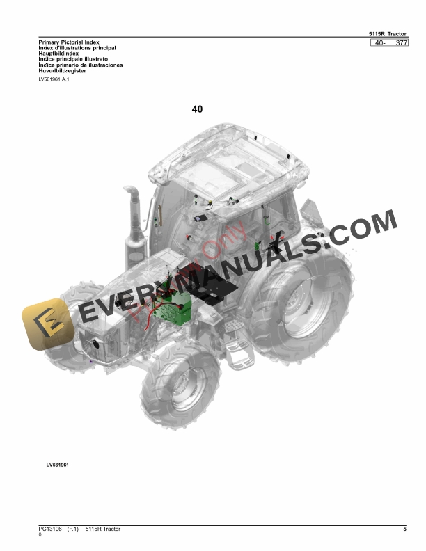 John Deere 5115R Tractor Parts Catalog PC13106 12NOV23 6 John Deere 5115R Tractor Parts Catalog PC13106 12NOV23-5