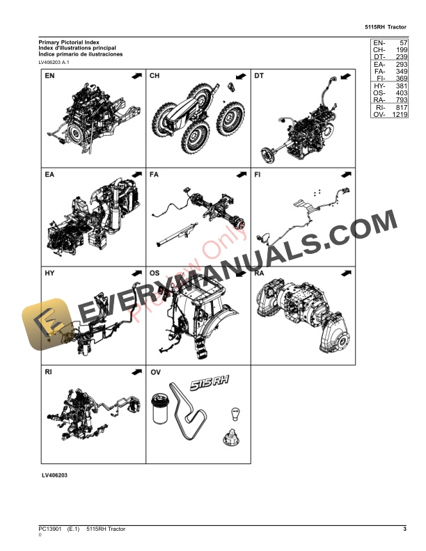John Deere 5115RH Tractor Parts Catalog PC13901 15OCT23-3