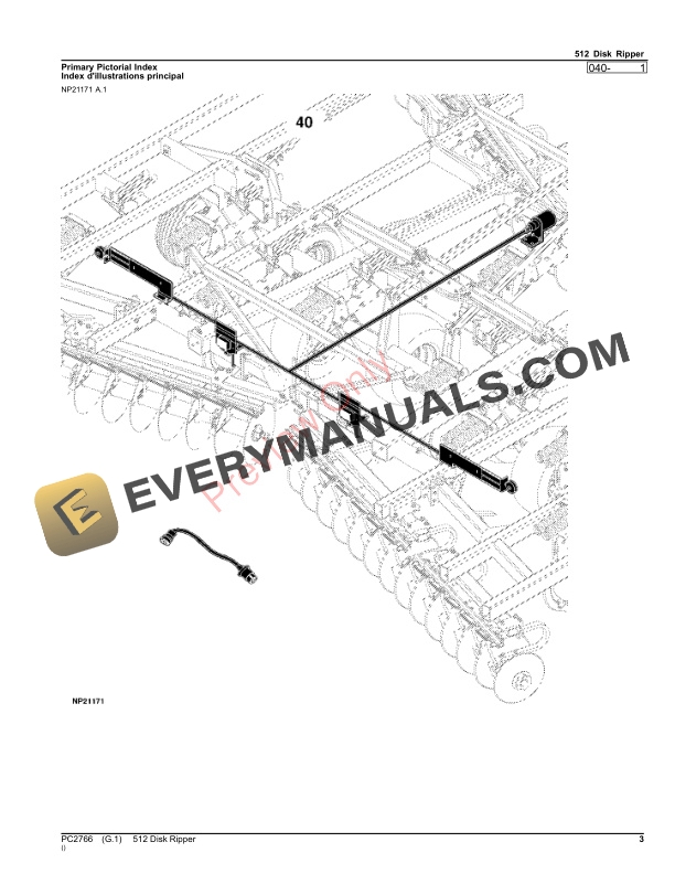 John Deere 512 Disk Ripper Parts Catalog PC2766 06AUG23-3