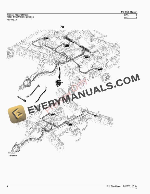 John Deere 512 Disk Ripper Parts Catalog PC2766 06AUG23-4
