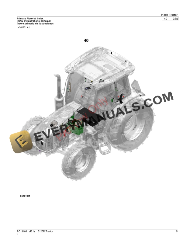 John Deere 5125R Tractor Parts Catalog PC13103 15OCT23-5