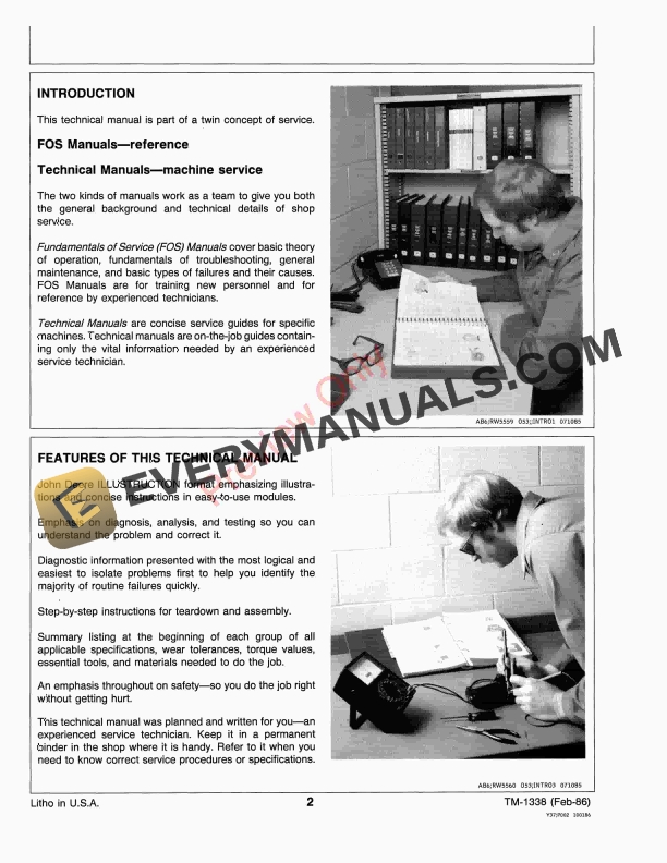 John Deere 51SV 55SV and 65SV CHAIN SAW Technical Manual TM1338 01FEB86 4