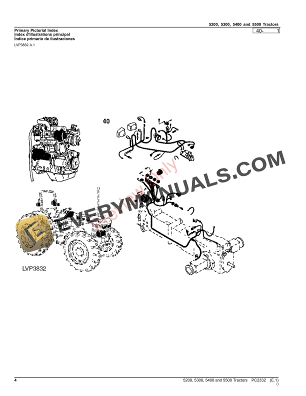 John Deere 5200, 5300, 5400 AND 5500 TRACTORS Parts Catalog PC2332 14SEP23-4