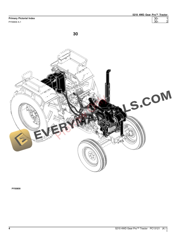 John Deere 5210 4WD Gear Pro Tractor Parts Catalog PC13121 30SEP23-4