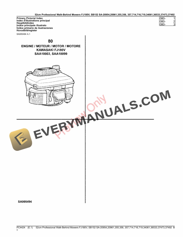 John Deere 52cm Professional Walk-Behind Mowers 24 Parts Catalog PC4424 21MAR23 6 John Deere 52cm Professional Walk-Behind Mowers 24 Parts Catalog PC4424 21MAR23-5