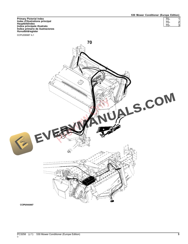 John Deere 530 Mower Conditioner Parts Catalog PC3258 08AUG23-5