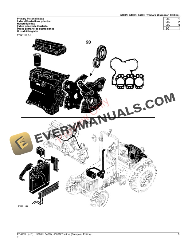 John Deere 5300N, 5400N, 5500N Tractors Parts Catalog PC4276 01AUG23-3