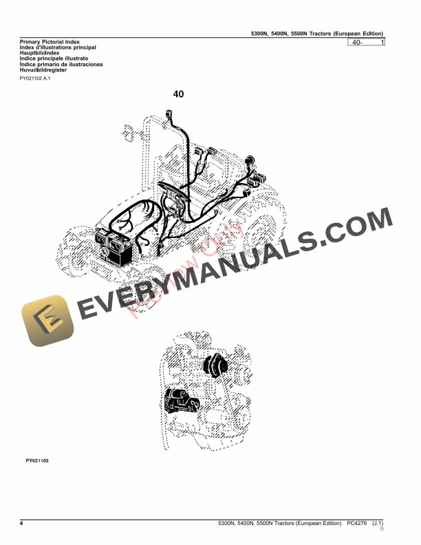 John Deere 5300N, 5400N, 5500N Tractors Parts Catalog PC4276 01AUG23-4