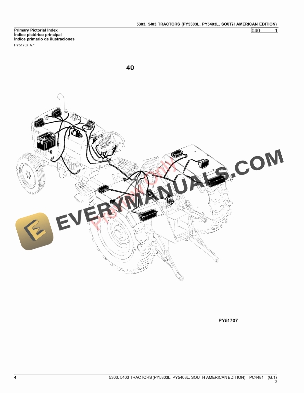 John Deere 5303, 5403 TRACTORS Parts Catalog PC4481 09OCT23-4