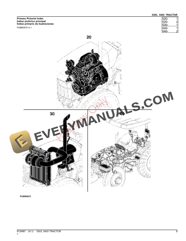 John Deere 5303 (PIN BM5303X090001-) and 5403 (PIN BM5403X090001 Parts Catalog PC9987 09OCT23-3