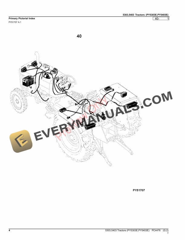 John Deere 5303,5403 TRACTORS(PY5303E,PY5403E,SOUTH AFRICA VERSION) Parts Catalog PC4476 20JUL23-4