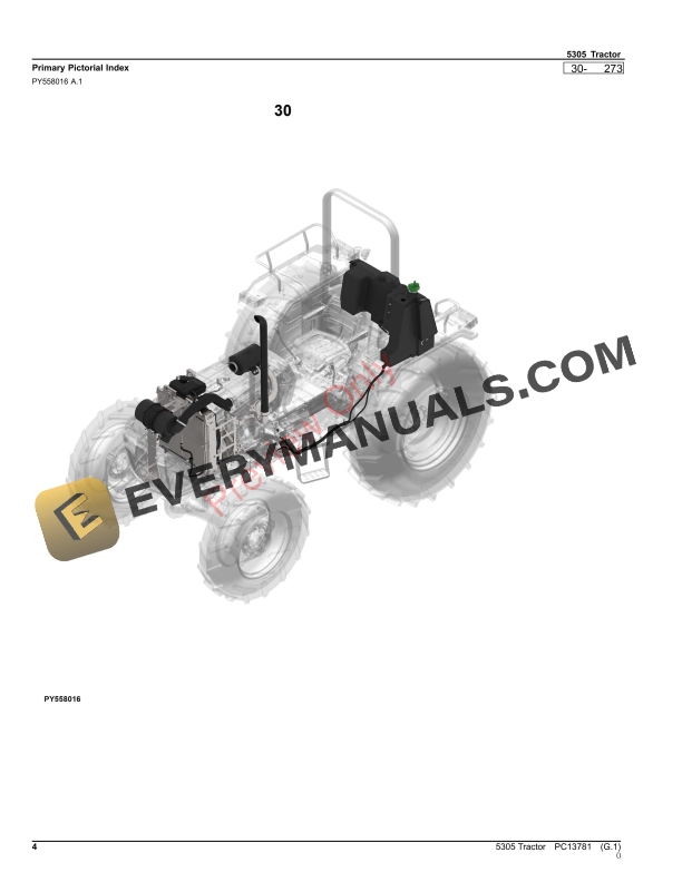 John Deere 5305 Tractor Parts Catalog PC13781 05NOV23-4