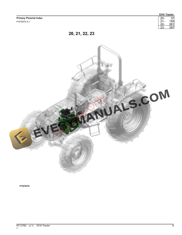 John Deere 5310 Tractor Parts Catalog PC13782 15OCT23-3