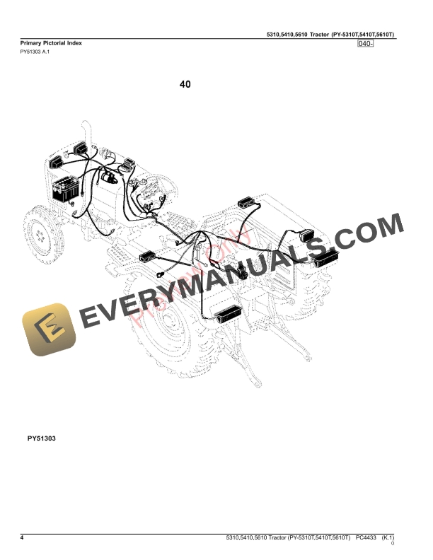 John Deere 5310,5410,5610 TRACTOR (PY5310T,PY5410T,PY5610T,INDIA VERSION) Parts Catalog PC4433 05NOV23-4