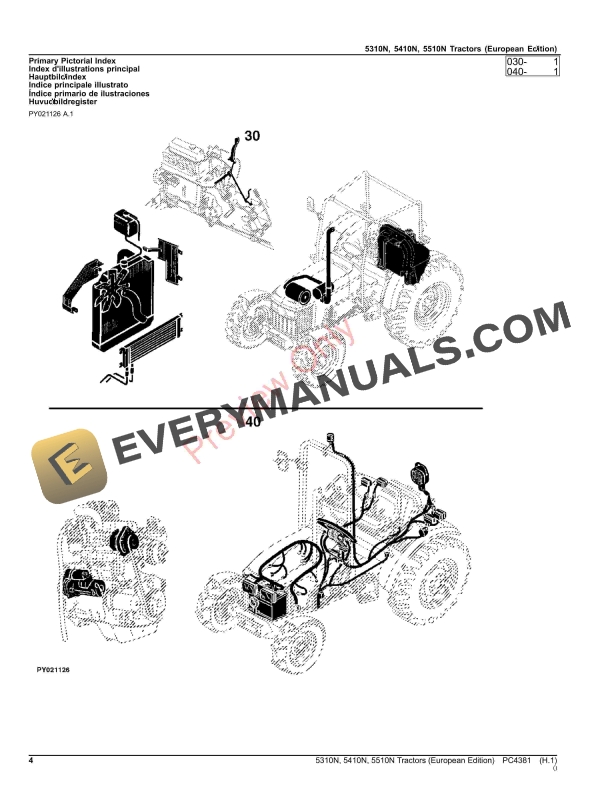 John Deere 5310N, 5410N, 5510N Tractors Parts Catalog PC4381 08AUG23-4