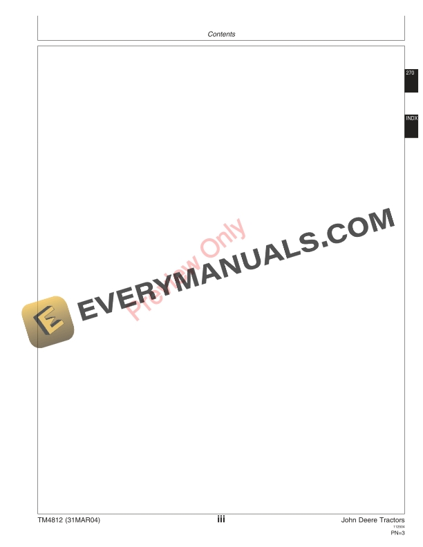 John Deere 5403, 5600, 5605, 5700, 5705 Tractor Technical Manual TM4812 31MAR04 7 John Deere 5403 5600 5605 5700 5705 Tractor Technical Manual TM4812 31MAR04 5