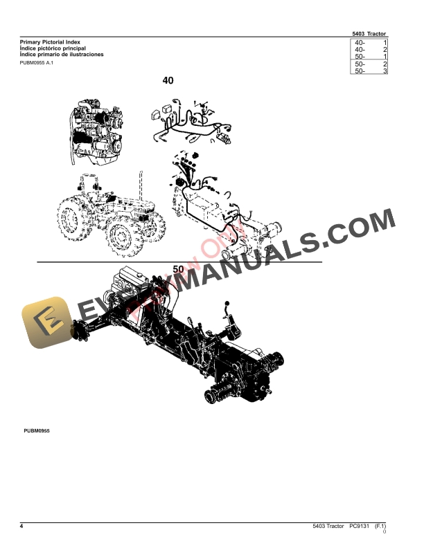John Deere 5403 Tractor Parts Catalog PC9131 20JUN23-4