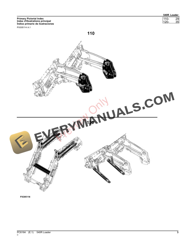 John Deere 540R Loader Parts Catalog PC6164 25APR23-3