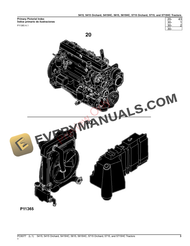 John Deere 5415, 5415O, 5415HC, 5615, 5615HC, 5715, 5715O and 5715HC Tractors Parts Catalog PC6077 08SEP23-3