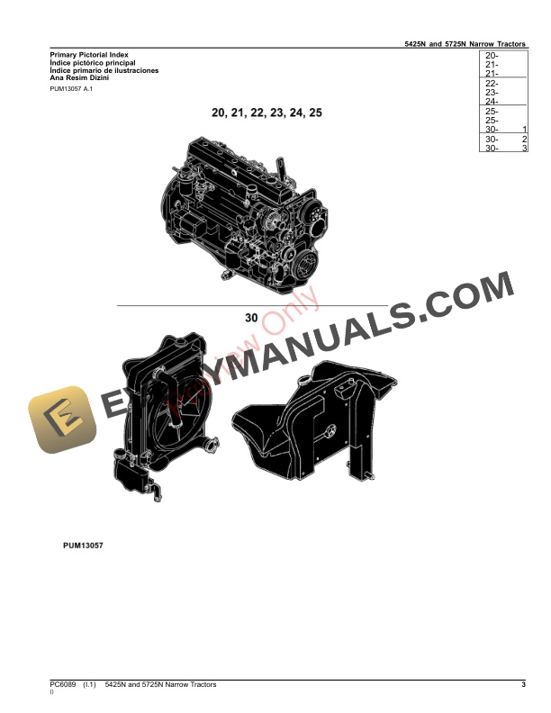 John Deere 5425 Narrow Tractor Parts Catalog PC6089 03MAR23 4 John Deere 5425 Narrow Tractor Parts Catalog PC6089 03MAR23-3
