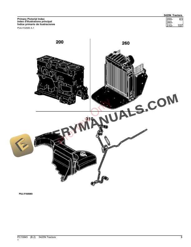 John Deere 5425N Tractors Parts Catalog PC10845 03OCT23 4 John Deere 5425N Tractors Parts Catalog PC10845 03OCT23 3