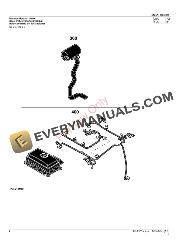 John Deere 5425N Tractors Parts Catalog PC10845 03OCT23 5 John Deere 5425N Tractors Parts Catalog PC10845 03OCT23 4