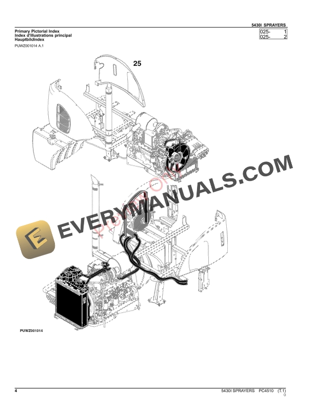 John Deere 5430I SPRAYERS Parts Catalog PC4510 26NOV23-4