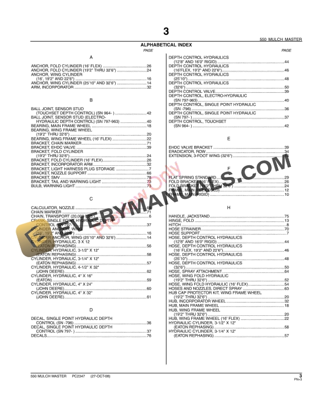 John Deere 550 Mulch Master Parts Catalog PC2347 09JUN11-5