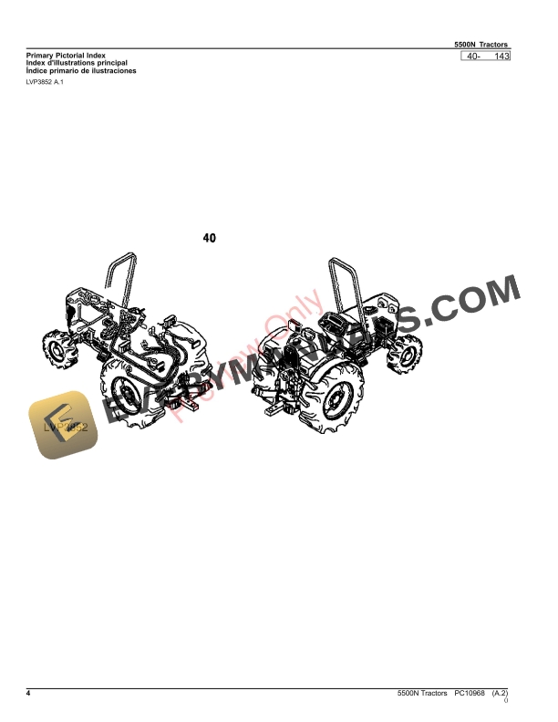 John Deere 5500N Tractors Parts Catalog PC10968 18SEP17 4