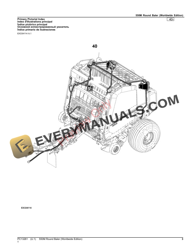 John Deere 550M Round Baler Parts Catalog PC13261 07NOV23-3