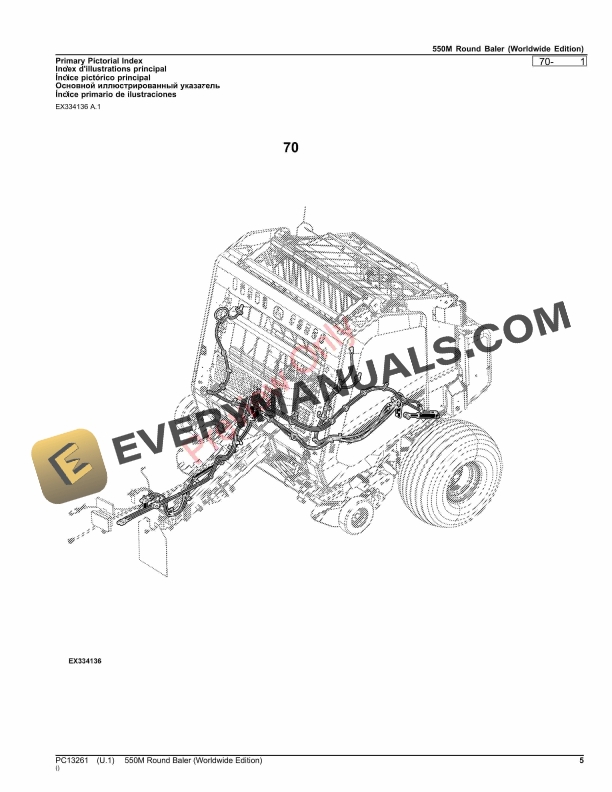John Deere 550M Round Baler Parts Catalog PC13261 07NOV23-5