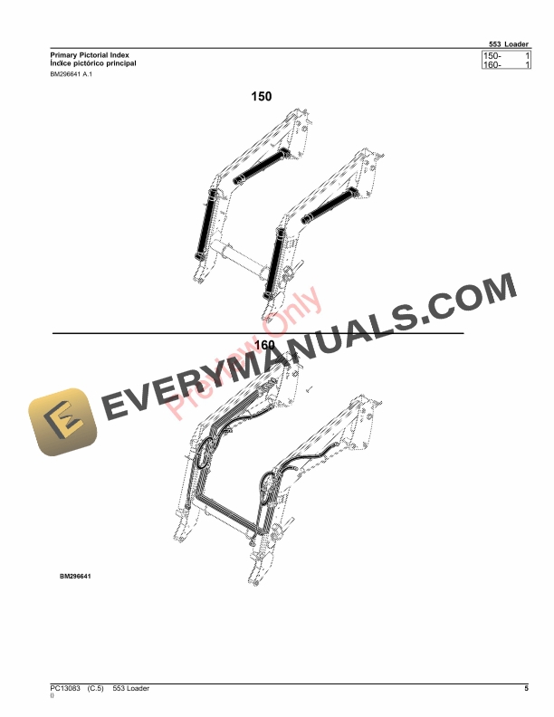 John Deere 553 Loader Parts Catalog PC13083 06JUL22 6 John Deere 553 Loader Parts Catalog PC13083 06JUL22-5