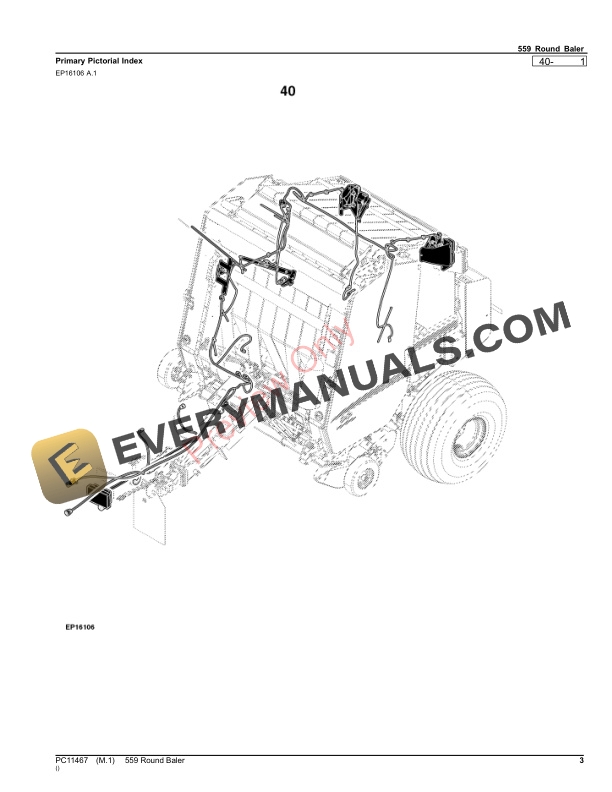 John Deere 559 Round Baler Parts Catalog PC11467 09OCT23 4 John Deere 559 Round Baler Parts Catalog PC11467 09OCT23 3