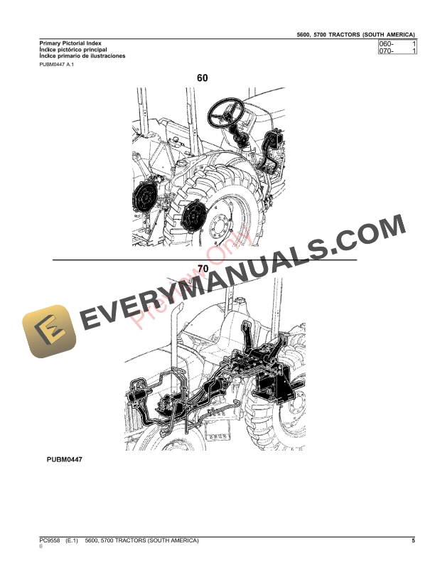 John Deere 5600 and 5700 Tractors Parts Catalog PC9558 22AUG23-5