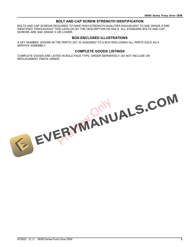 John Deere 56000 SERIES PUMP DRIVE OEM Parts Catalog PC9503 14SEP23-3